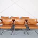Set of 6 De Sede RH 305 Dining Chairs by Robert Haussmann in Cognac Leather