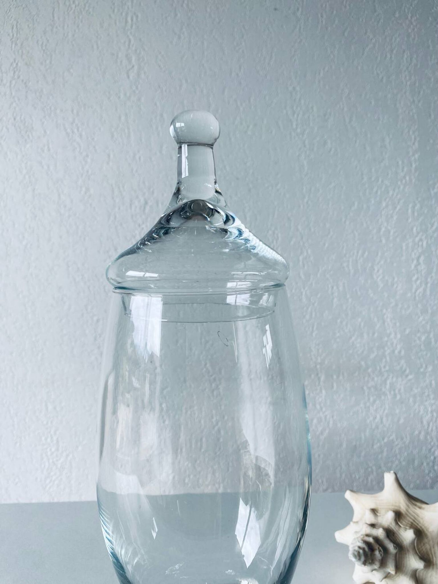 Grand flacon forme apothicaire en verre