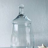 Large apothecary-shaped glass bottle