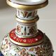 Hindu marble vase with floral decoration and gold leaf, in a box. Height 20 cm.