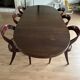 Baumann oval extendable dining room table and 6 Baumann Sled chairs known as gondola
