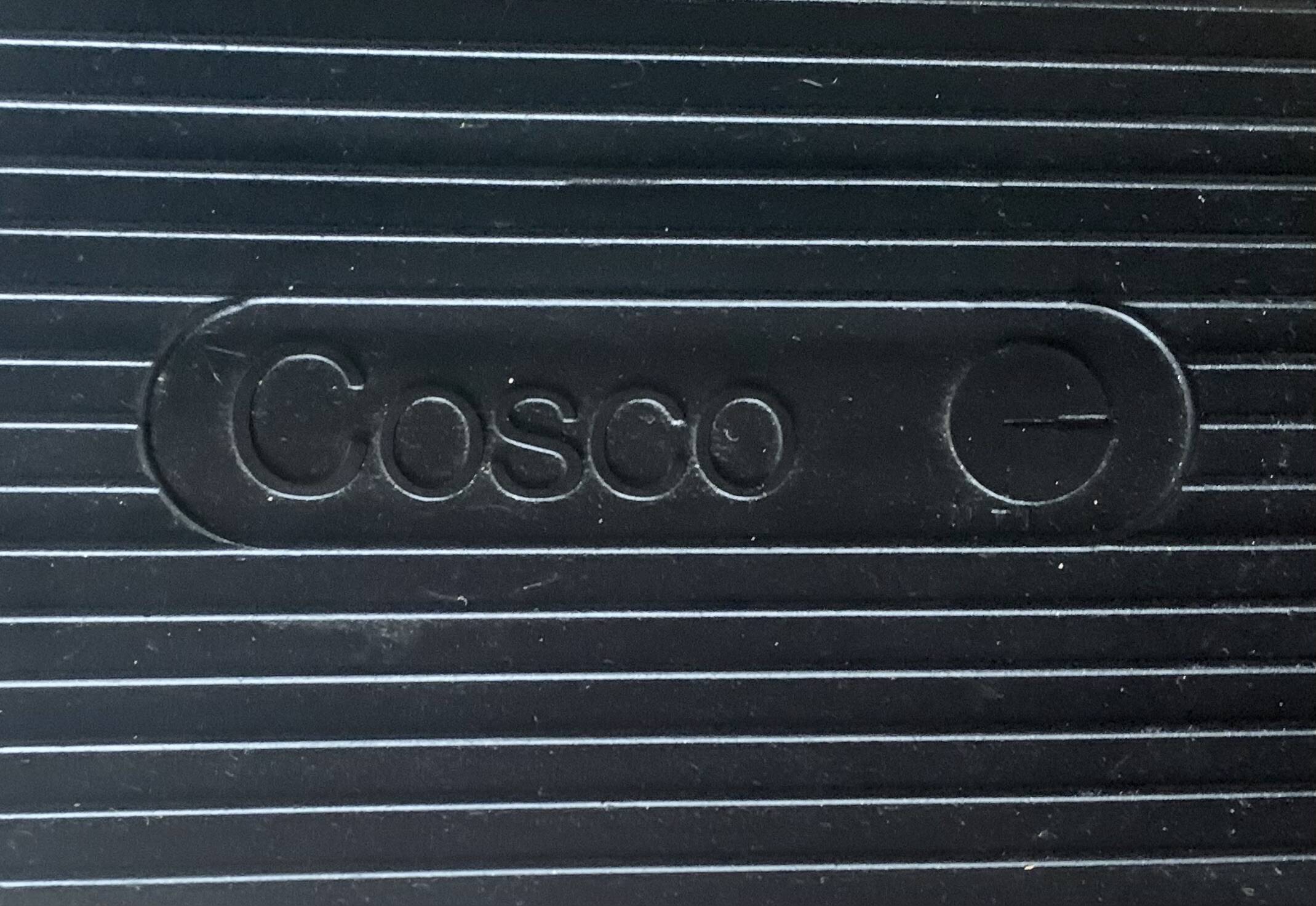 Vintage cosco step stool chair in chrome steel and white skai