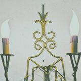 Gold wrought iron wall lights