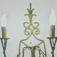 Gold wrought iron wall lights