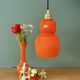 Suspension globe vintage en opaline orange