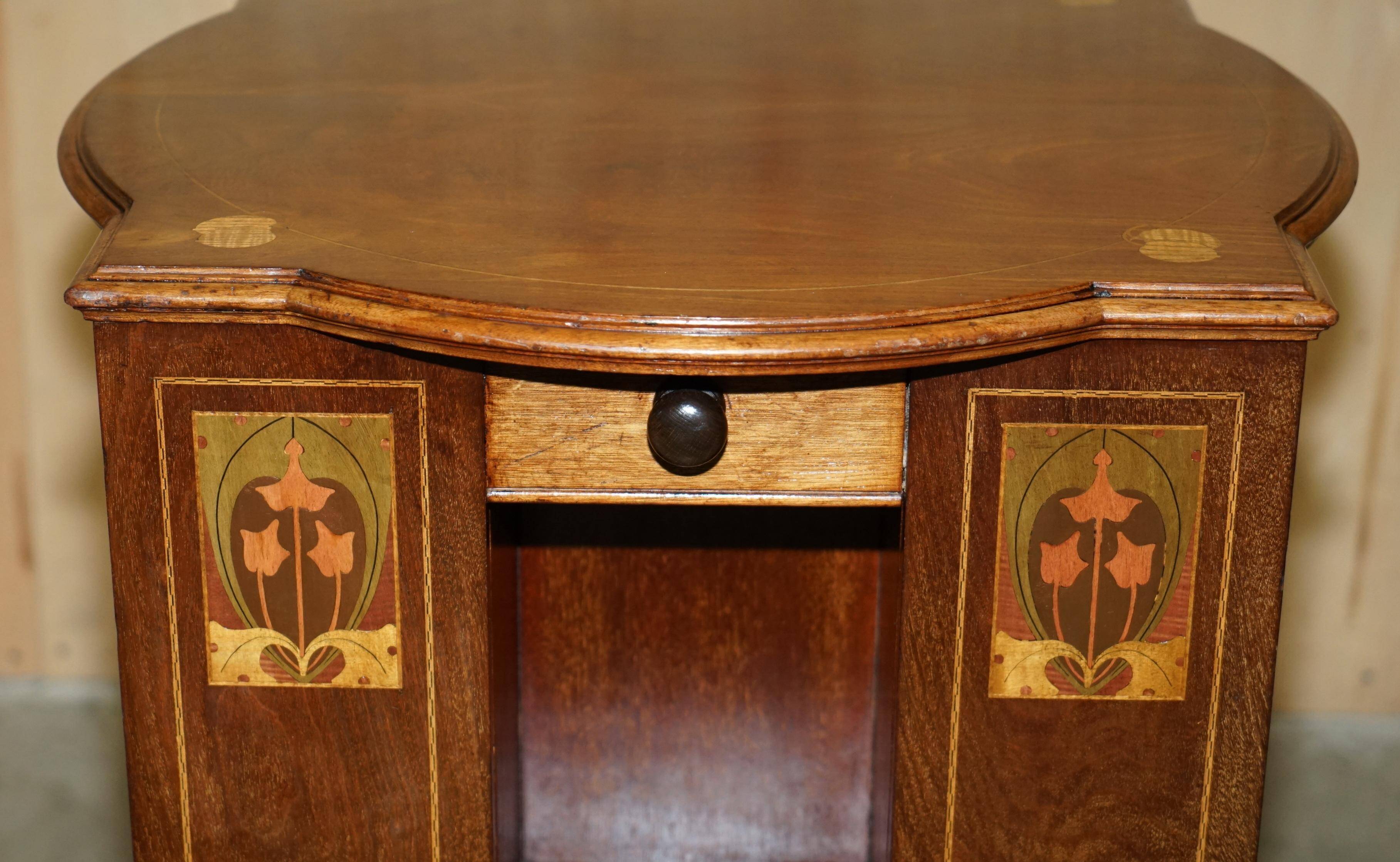 Art Nouveau Antique Rotating Library Table Liberty Style