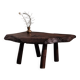 Coffee table in solid wood with organic shape