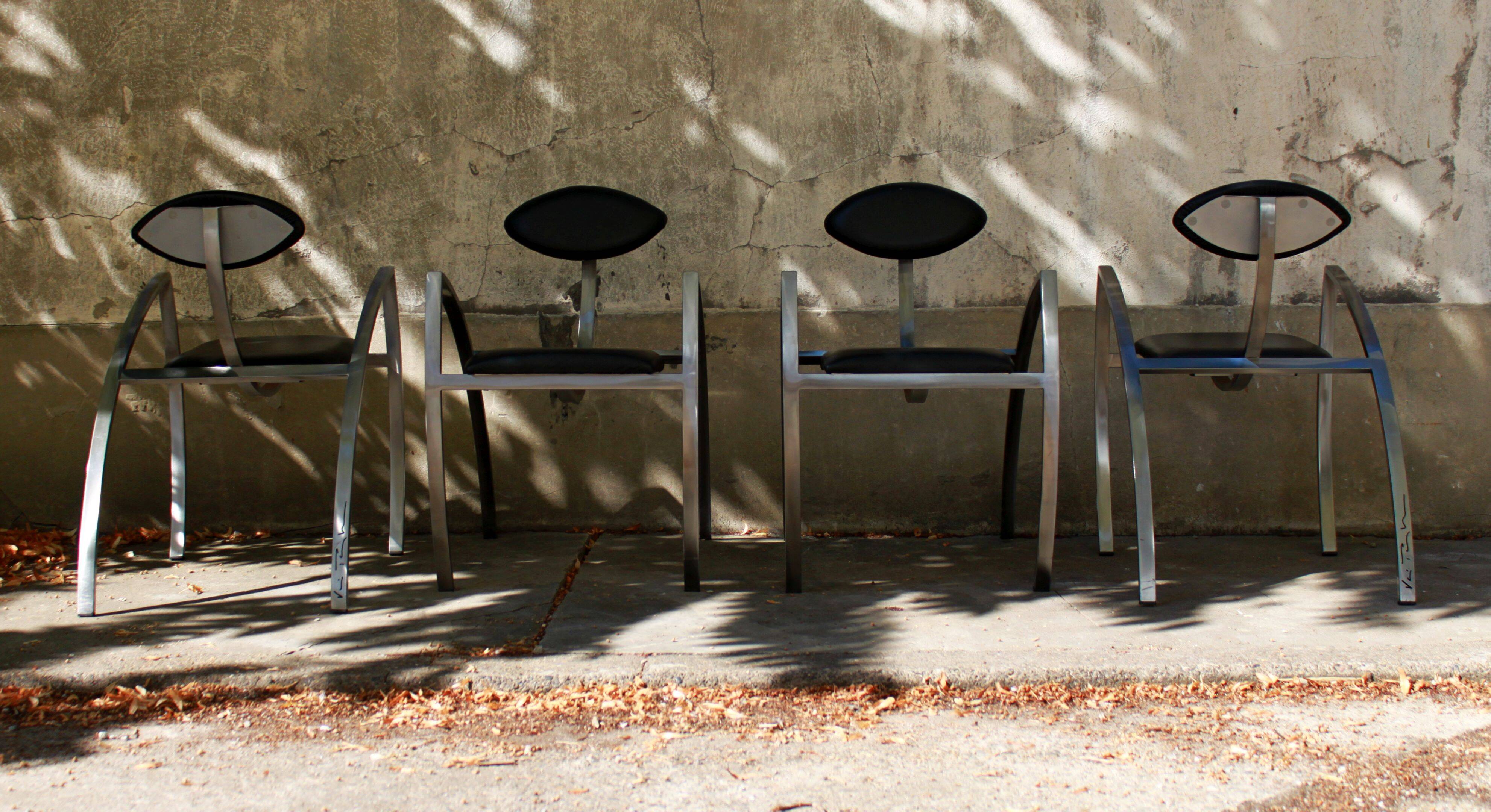 Set of 6 dining chairs by Kai Papritz, 90s.