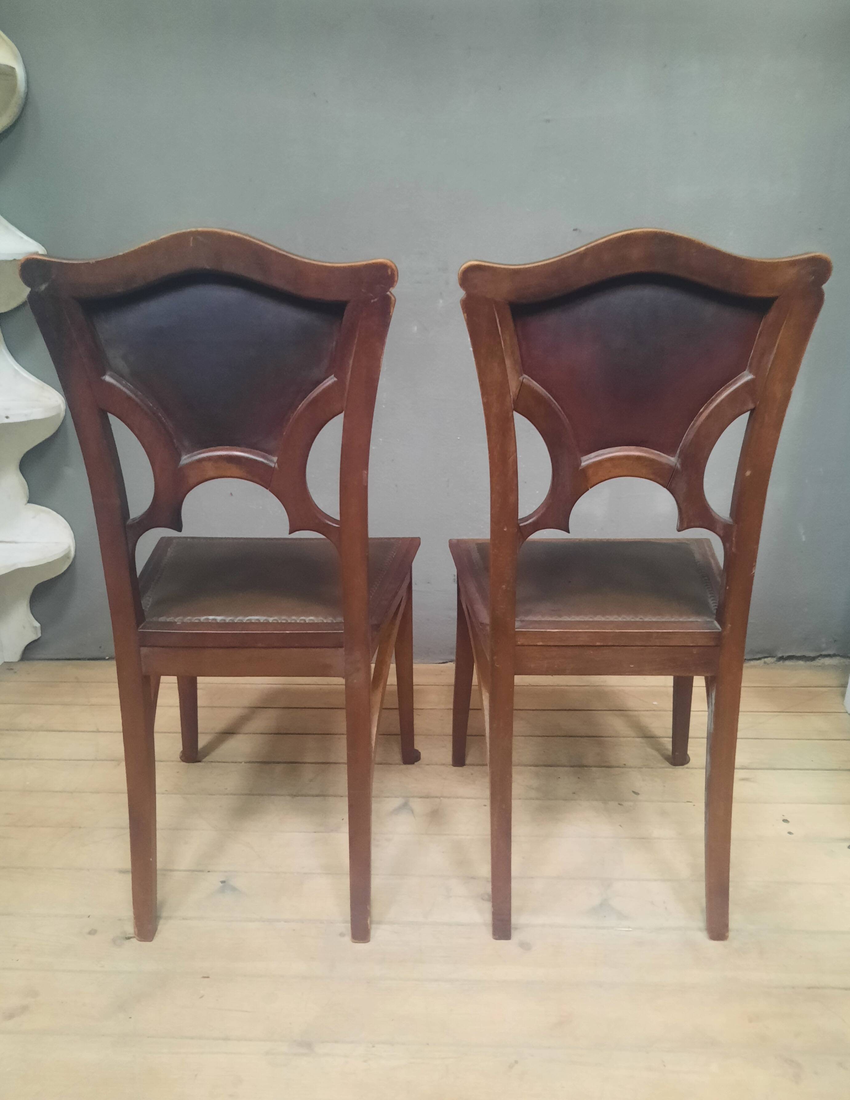 Paire  de chaise Art Nouveau