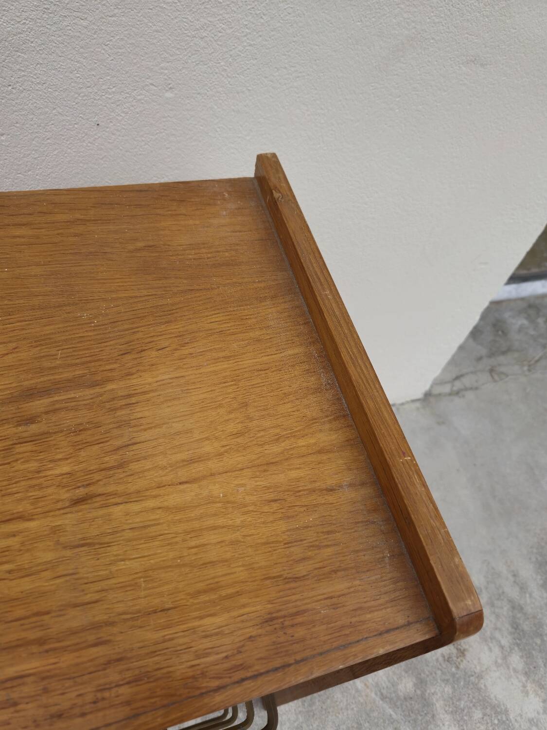 Vintage chest of drawers with compass feet, 1950s, 4 drawers