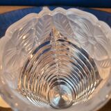 Antique crystal vase, floral pattern