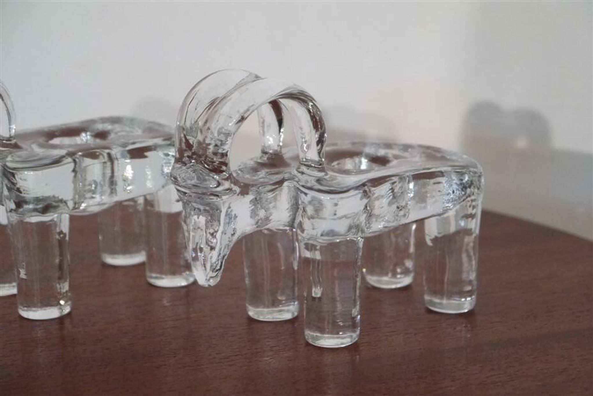 Scandinavian glass candlesticks by Bertil Valien 1960
