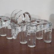 Scandinavian glass candlesticks by Bertil Valien 1960