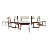 1960s Set of 6 Erich Buch Solid Palisander Dining Chairs, Denmark