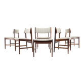 1960s Set of 6 Erich Buch Solid Palisander Dining Chairs, Denmark
