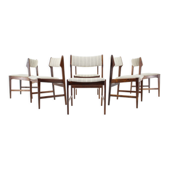 1960s Set of 6 Erich Buch Solid Palisander Dining Chairs, Denmark