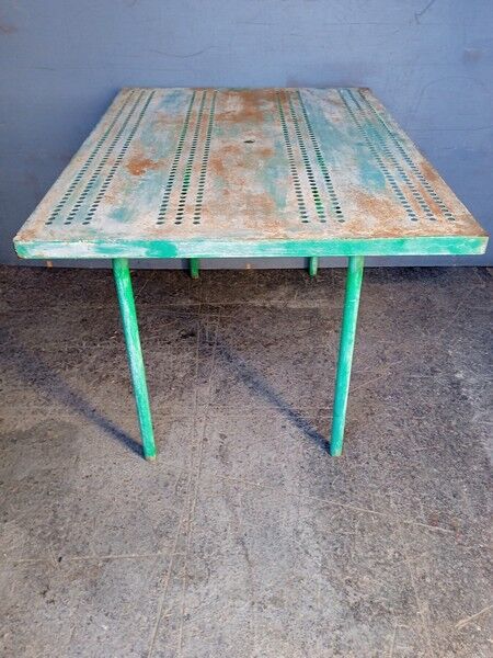 Table metal garden perforated sheet ep 1950