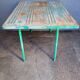 Table metal jardin tole perforé ep 1950