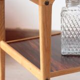 Scandinavian 'Thea' side table in rosewood and laminate, Yngve Ekström