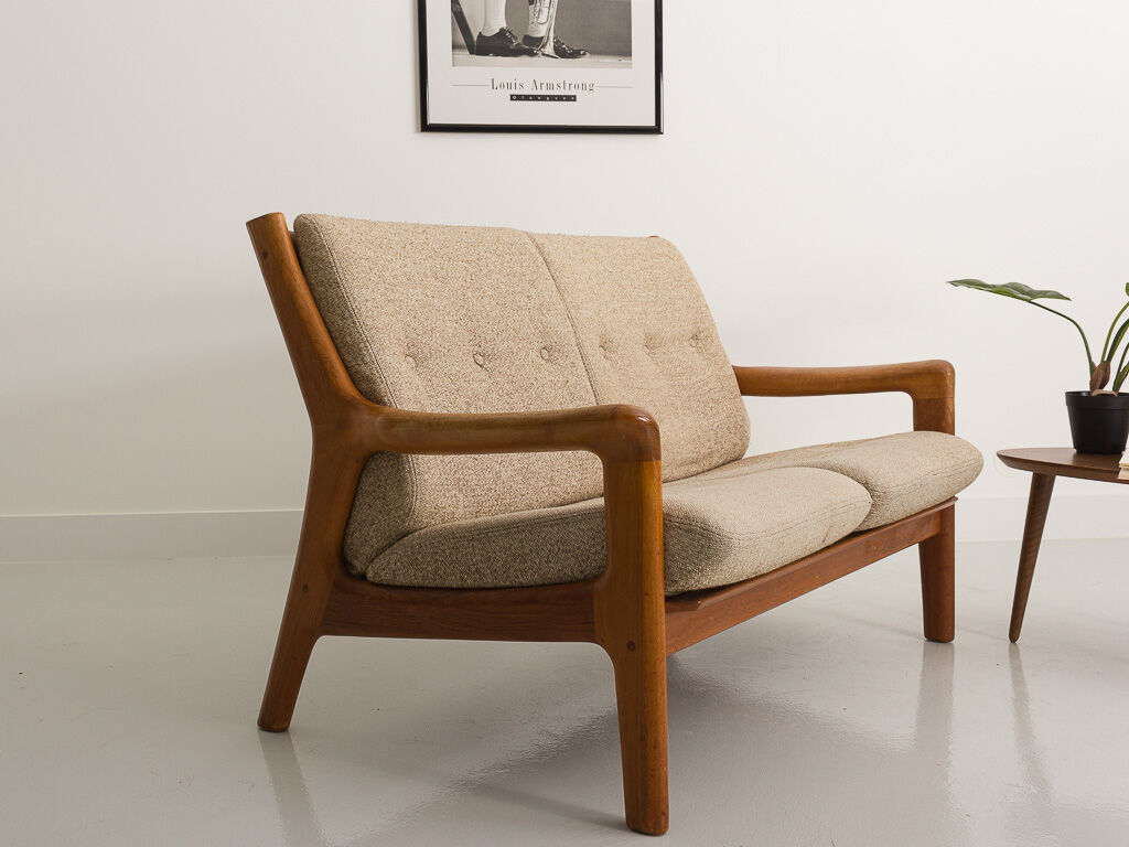 Bench, Danish sofa 2 places in teak by Gustav Thams, for Uldum Mobelfabrik, 1960