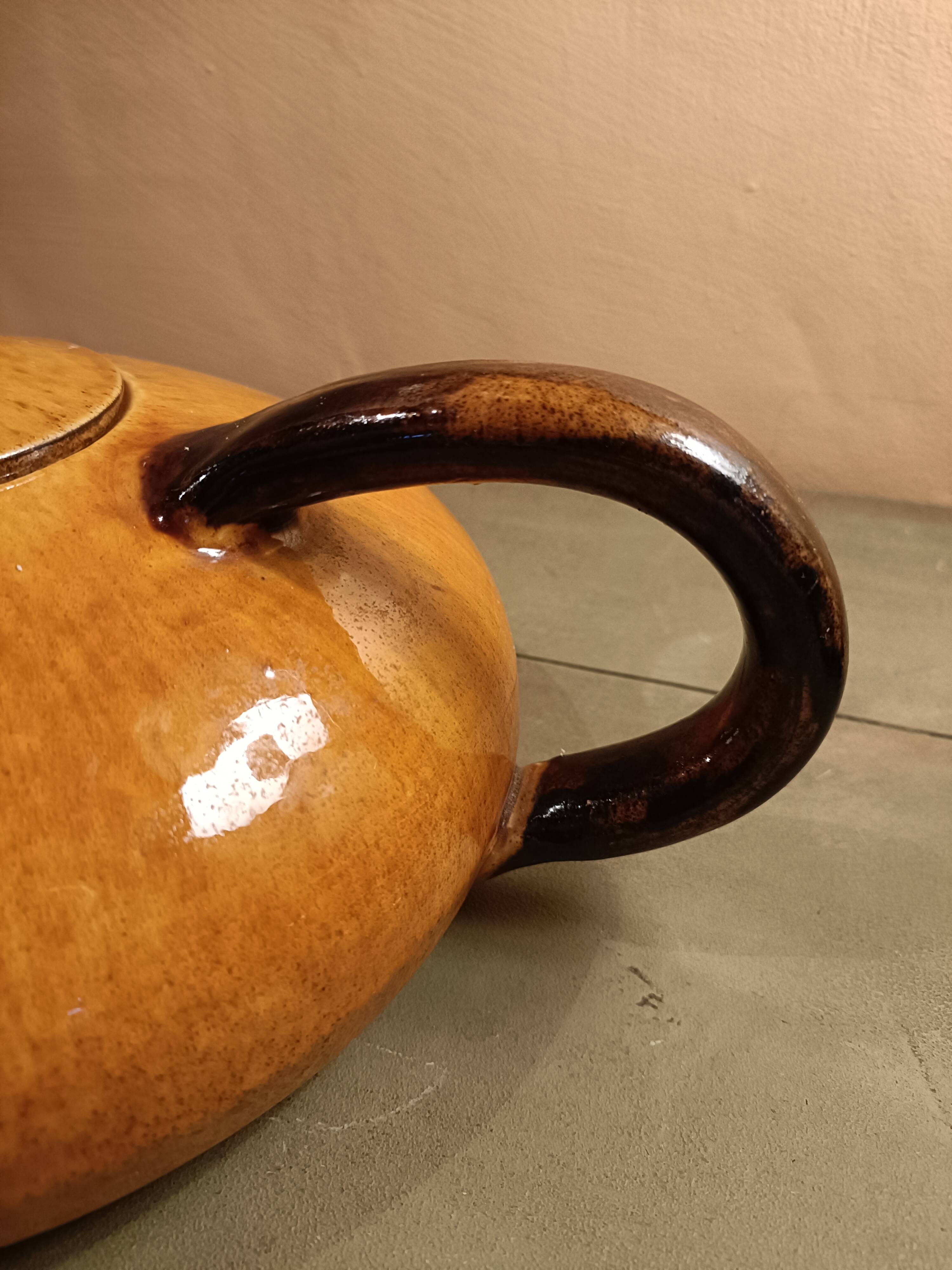 Glazed earthenware teapot Dieulefit