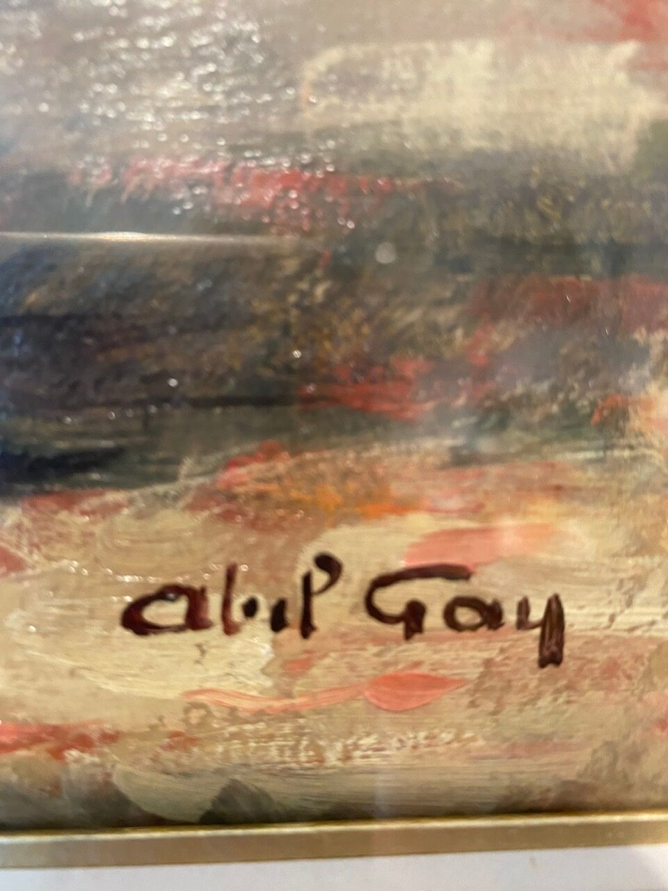 Old painting, still life with cloves by Abel Gay (1877-1961)