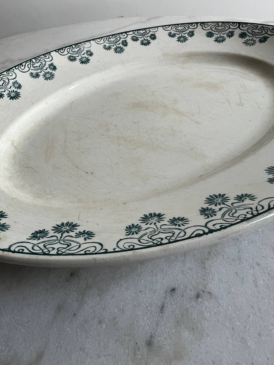 Oval presentation dish, Digoin ironstone