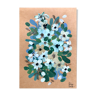 Peinture florale sur papier a5 fleurs blanches par Céline Caux