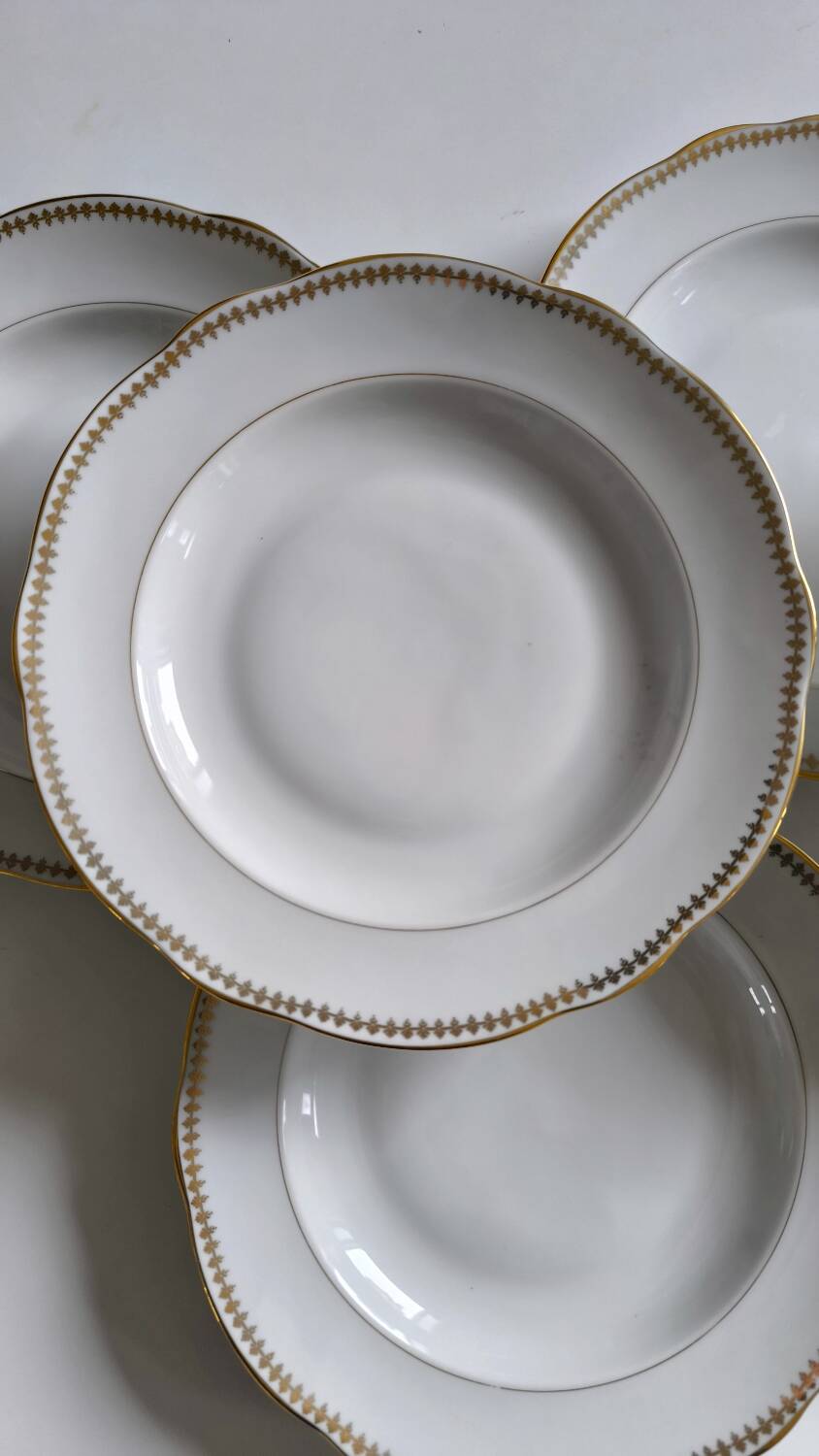 Set of 6 Sologne porcelain plates