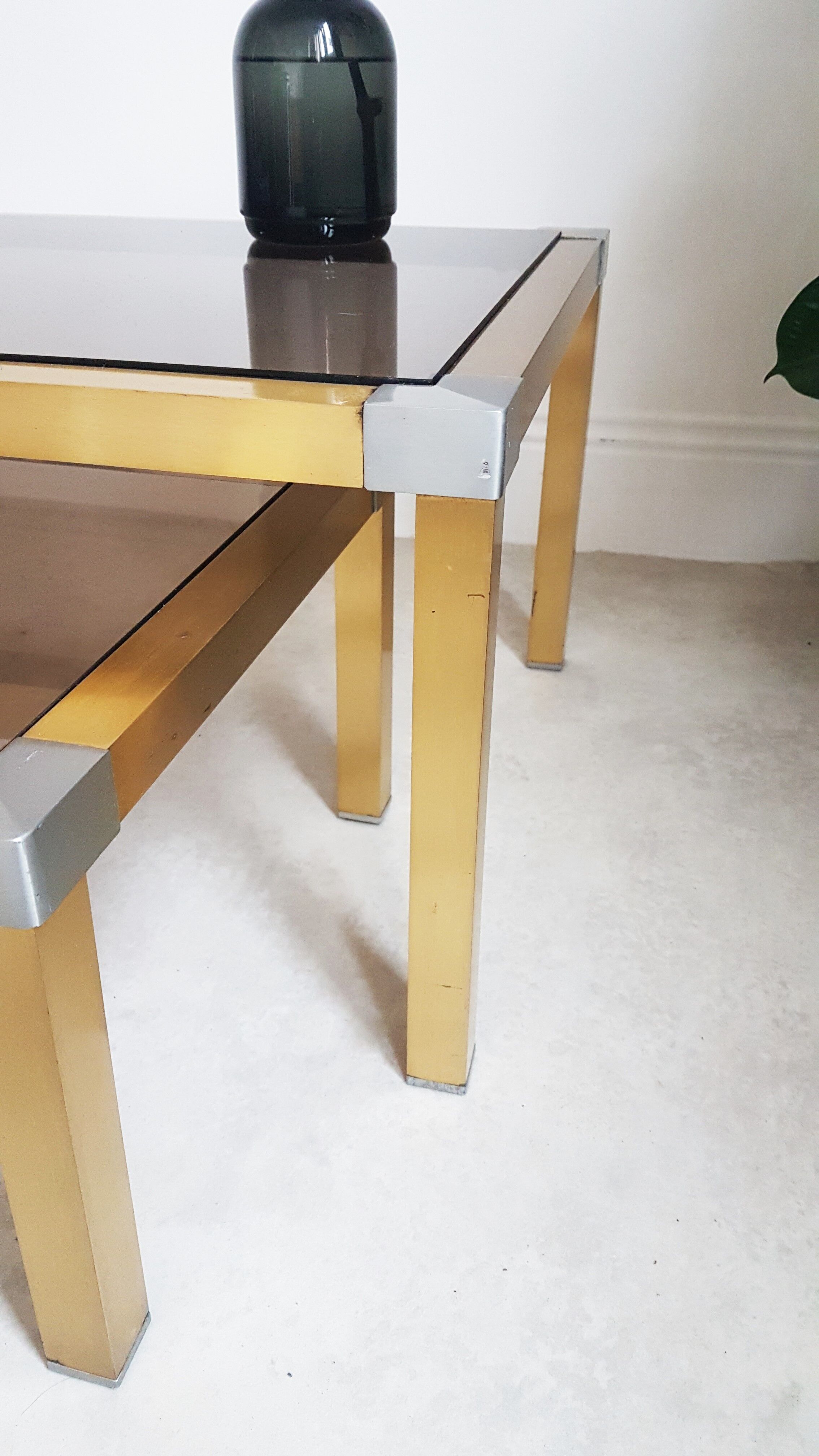 Trio of Golden vintage tables