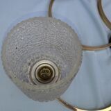 Metal and glass chandelier