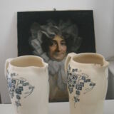 Deux  brocs à eau  faïence " Carmen" Longchamps