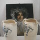 Two earthenware water brocs "Carmen" Longchamps