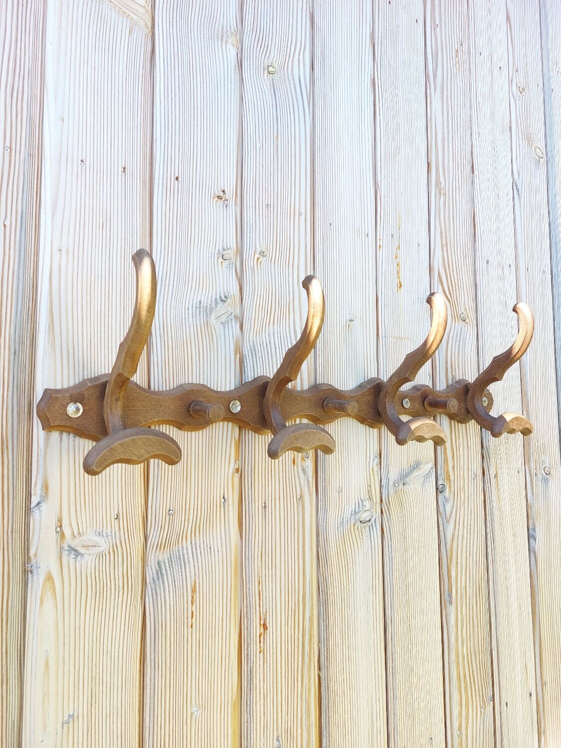 Antique wooden coat rack