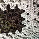 Patchwork crocheted plaid