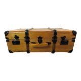 Suitcase, old wooden trunk