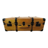 Suitcase, old wooden trunk