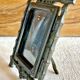 Old Napoleon III photo frame blackened hardened wood