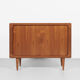 Midcentury Danish cabinet with tambour doors in teak by Dyrlund 1960s