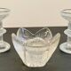 Bougeoirs cristal façon littala vintage