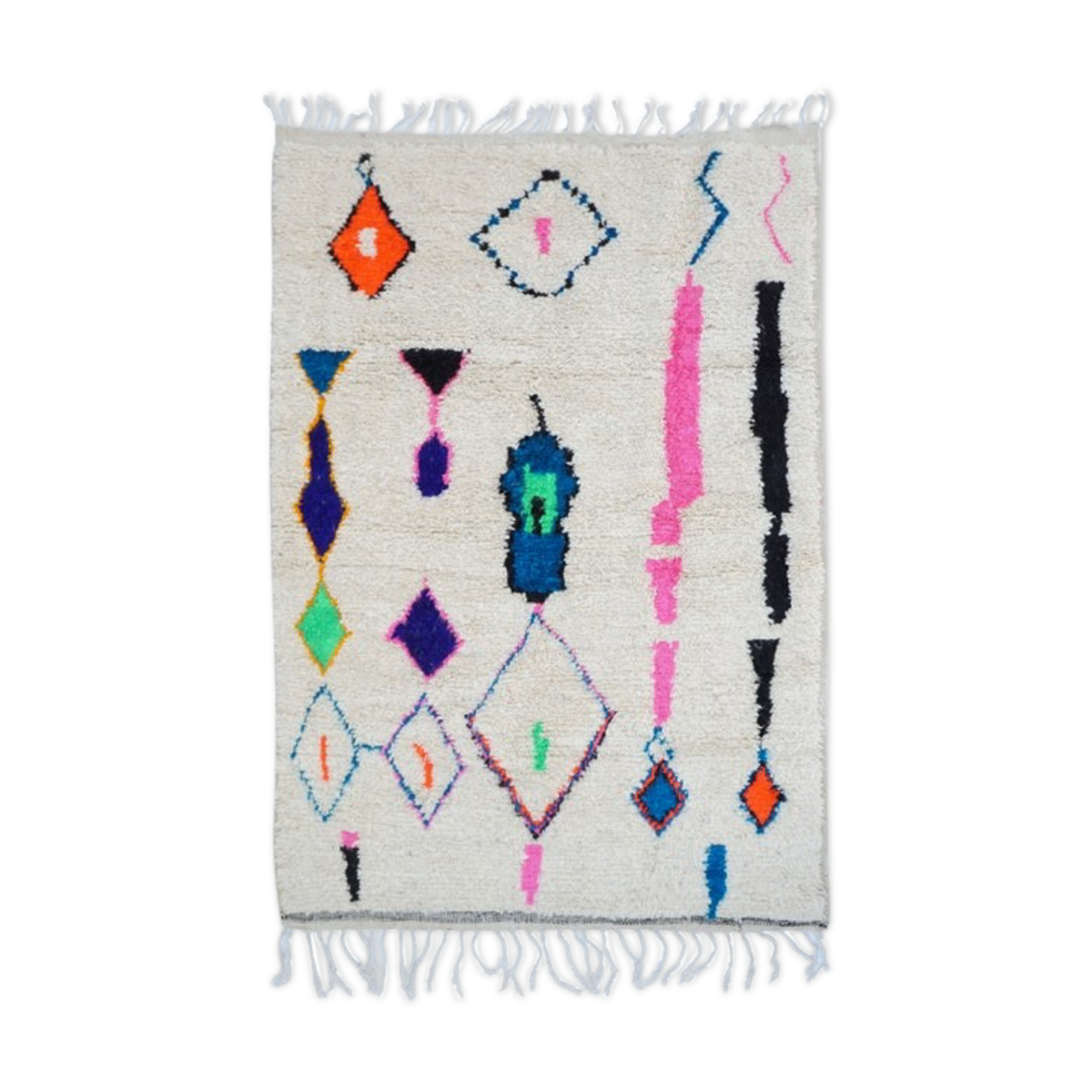 Colorful Berber carpet 207 x 128cm