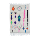 Colorful Berber carpet 207 x 128cm