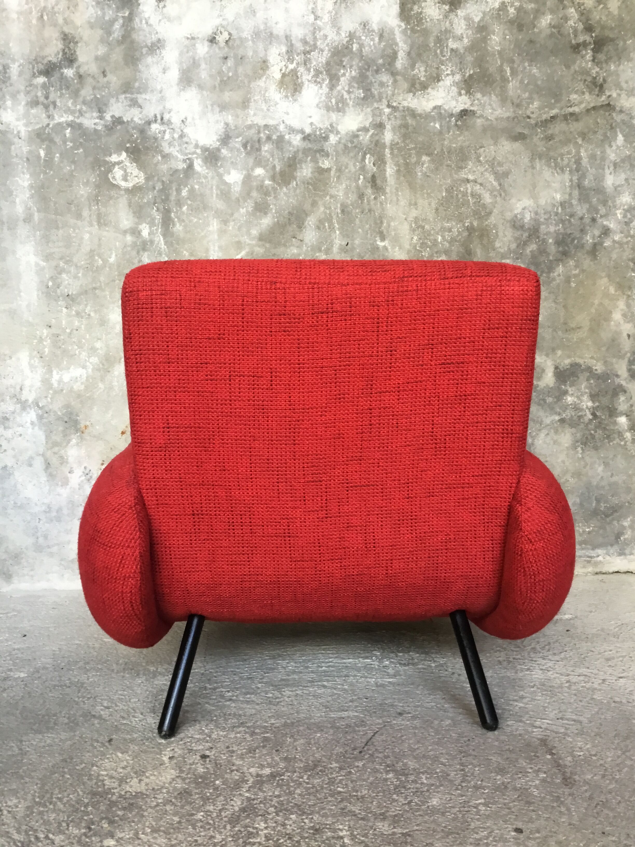 Vintage armchair red fabric - the Redoubt XXI century