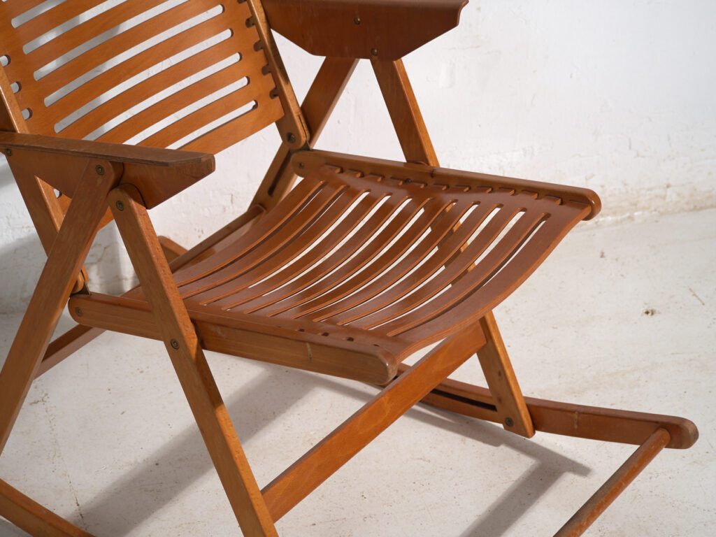 Vintage folding rocking chair Rex by Niko Kralj – Slovenia, circa 1970.