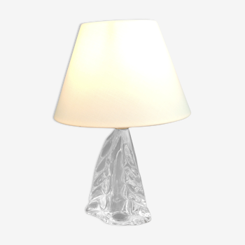 Lampe en verre cristal soufflé/1950/vintage