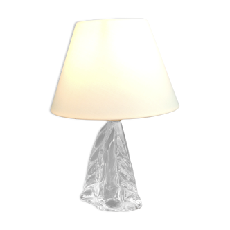 Blown crystal glass lamp/1950/vintage