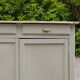Renovated old Parisian buffet – Clay Green Envie & wooden top – 99 cm