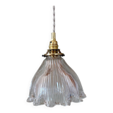 Vintage holophane glass lampshade pendant light