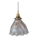 Vintage glass holophane pendant light