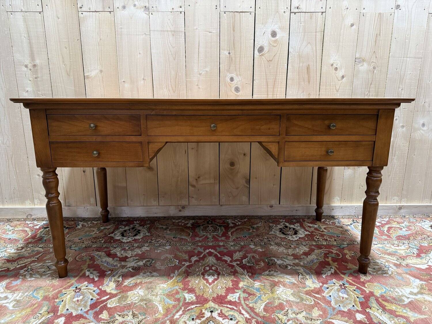 Louis Philippe style flat desk in cherry wood